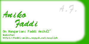 aniko faddi business card